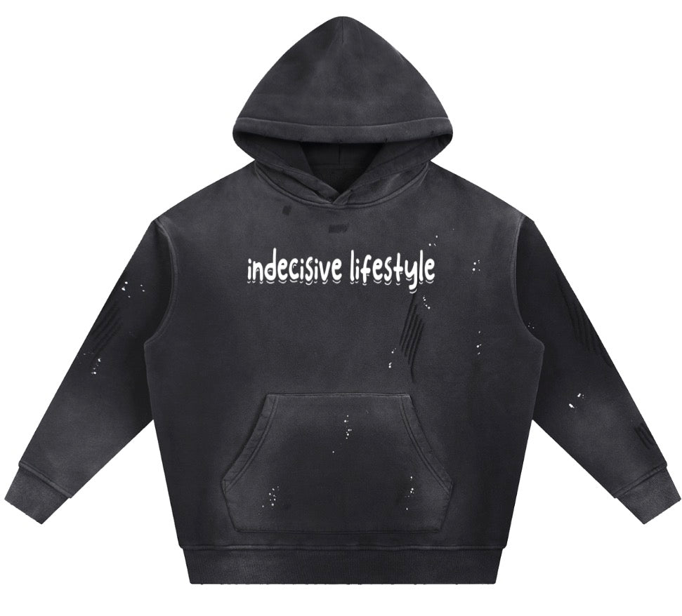 indecisive lifestyle vintage washed fleece hoodie