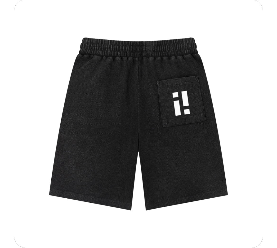 Mineral Wash Waffle Knit Shorts